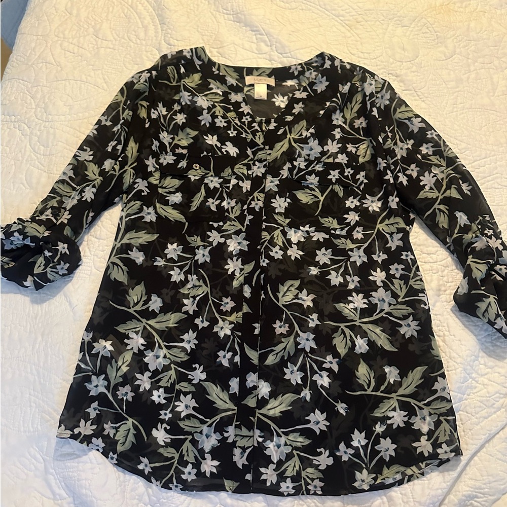 LOFT floral blouse